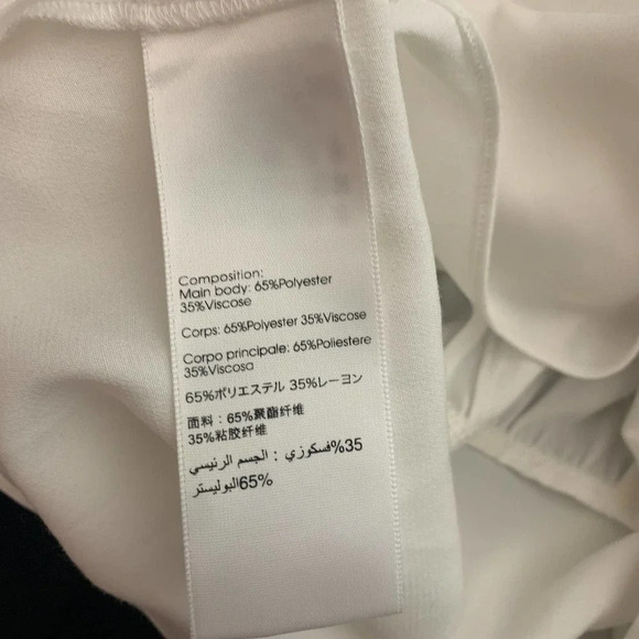 3.1 Phillip Lim Blouse Long Sleeve Empire Waist Satin‎ White Size 4 *Stained - Picture 8 of 12